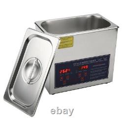 6.5L Digital Ultrasonic Cleaner Timer Heat Ultra Sonic Cleaning Stainless Tank