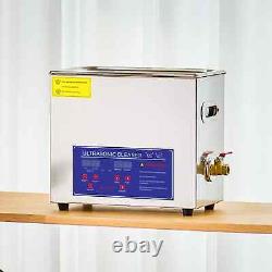 6.5L Digital Ultrasonic Cleaner with Heater Timer Cleaning Machine Stainless Steel