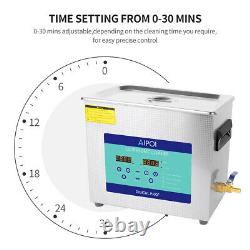 6.5L Stainless Ultrasonic Cleaner Ultra Sonic Bath Cleaning Timer Tank Heat