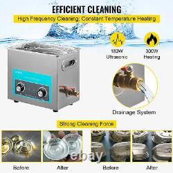 6.5L Ultrasonic Cleaner with Heater Timer Handle Eyeglasses Coins STREET PRICE