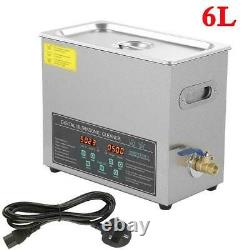 6L 220V Double-frequency Digital Stainless Ultrasonic Cleaner Machine Timer Heat