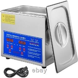 6L, 40KHz, Stainless Steel Ultrasonic Cleaner with Digital Heating and Timer for