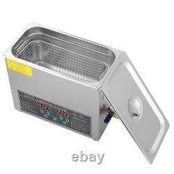 6L Digital Stainless Steel Ultrasonic Cleaner Double-frequency Cleaning New