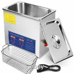 6L Digital Stainless Ultrasonic Cleaner Heater Sonic Cleaning Machine Baths Tank