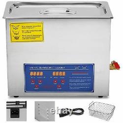 6L Digital Stainless Ultrasonic Cleaner Heater Sonic Cleaning Machine Baths Tank