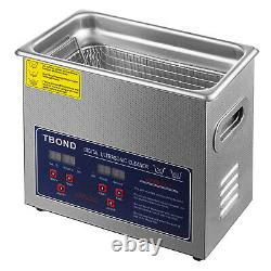 6L Digital Stainless Ultrasonic Cleaner Ultra Sonic Bath Tank Timer Heat Basket