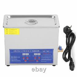 6L Digital Ultrasonic Cleaner Stainless Steel Bath Heater Timer With Basket
