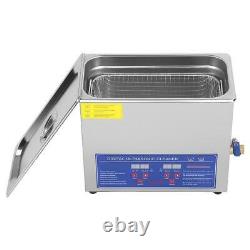 6L Digital Ultrasonic Cleaner Stainless Steel Cleaning Bath Tank Timer Heater CE