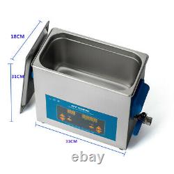 6L Digital Ultrasonic Cleaner Timer Stainless Steel Cotainer Cleaning Machine UK