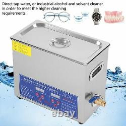 6L Digital Ultrasonic Cleaner Timer Stainless Ultra Sonic Cleaning Bath Tank