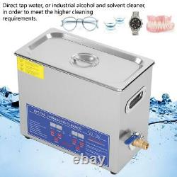 6L Digital Ultrasonic Cleaner Timer Stainless Ultra Sonic Cleaning Bath Tank New