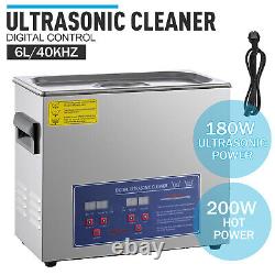 6L Digital Ultrasonic Cleaner Ultra Sonic Cleaning Timer Jewelry Watch WithTank