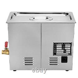 6L Digital Ultrasonic WithHeater Timer Cleaner Stainless Steel Cleaning Machine UK