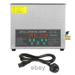 6L Double-frequency Digital Stainless Steel Ultrasonic Cleaner Machine Timer UK