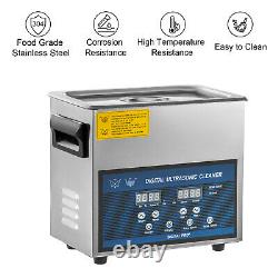 6L Dual Frequency Ultrasonic Cleaner Digital Stainless Basket Tank Machine CE UK