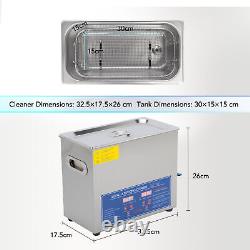 6L Professional Digital Ultrasonic Cleaner Container 304 Stainless Steel