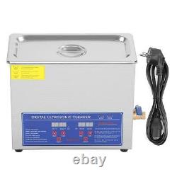 6L Stainless Steel Heated Ultrasonic Digital Cleaner Cleaning Tank Heater Timer