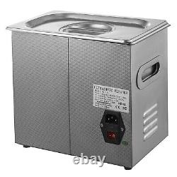 6L Stainless Ultrasonic Cleaner Ultra Sonic Bath Cleaning Timer Tank Heat