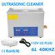 6l Stainless Ultrasonic Cleaner Ultra Sonic Bath Cleaning Timer Tank Heat Uk