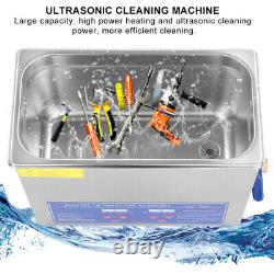 6L Stainless Ultrasonic Cleaner Ultra Sonic Bath Cleaning Timer Tank Heat UK