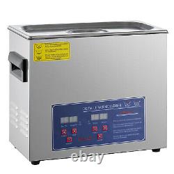6L Ultrasonic Digital Ultra Sonic Cleaner Bath Timer Stainless Tank Cleaning UK