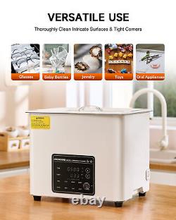 CREWORKS 10L Digital Ultrasonic Cleaner with Control Panel LED Display for Home