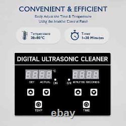 CREWORKS 15L Ultrasonic Cleaner with Temperature Timer Cleaning Bath 40KHz