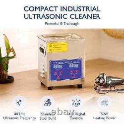 CREWORKS 2L Ultrasonic Cleaner with Digital Timer Heater for Jewellery Watches