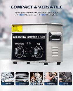 CREWORKS 3L Ultrasonic Cleaner 120W Ultrasound Cleaning Machine for Lab Tool