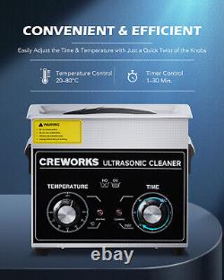 CREWORKS 3L Ultrasonic Cleaning Machine 120W Ultrasonic Cleaner with Timer
