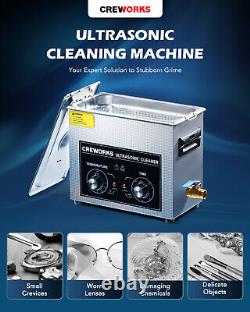 CREWORKS 6L Ultrasonic Cleaner Ultrasonic Cleaning Machine with Heater & Timer