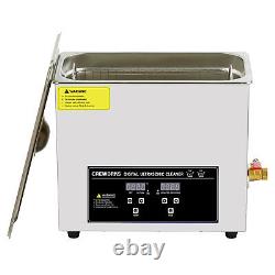 CREWORKS 6L Ultrasonic Cleaner with 200W Heater Digital Timer & Cleaning Basket