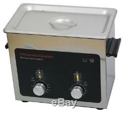 Cleaner Ultrasonic with Stainless Steel Tank, Heater/Timer, 3.0L/0.79Gallon Tank