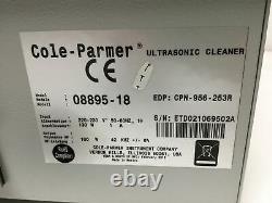 Cole Parmer 08895-18 Ultrasonic Cleaner, Stainless Steel, 1 Gal, 60 Min, 220VAC