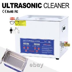 Digital 10L Stainless Cleaning Machine Ultrasonic Cleaner Bath Tank With Timer