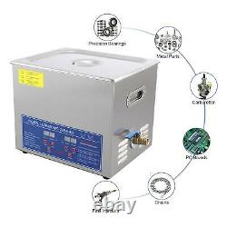 Digital 10L Ultrasonic Cleaner Timer Heater Professional 304 Stainless Steel