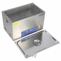 Digital 22L Stainless Ultrasonic Cleaner Delicate Items Cleaning Tank Basket CE