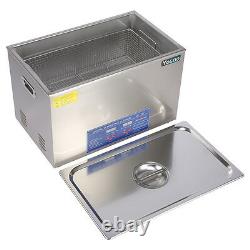 Digital 22L Stainless Ultrasonic Cleaner Delicate Items Cleaning Tank Basket FCC