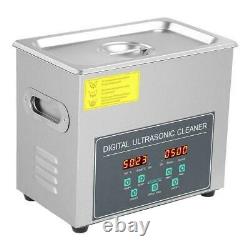 Digital Double-Frequency Stainless Steel Ultrasonic Cleaner Timer Heater 3L 220V