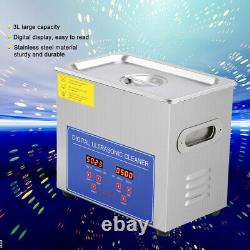 Digital Stainless Ultrasonic Cleaner Ultra Sonic Bath Cleaning Tank Timer Heater