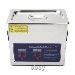 Digital Stainless Ultrasonic Cleaning Ultra Sonic Bath Cleaner Timer Heated 6.5L