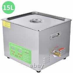 Digital Ultrasonic Cleaner 2L 3L 6L 10L 15L Timer Stainless Steel Cotainer +Plug