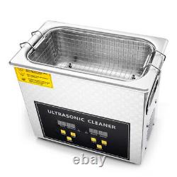 Digital Ultrasonic Cleaner 3L Timer Heater 304 Stainless Steel 40kHz UK