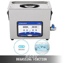 Digital Ultrasonic Cleaner 6.5L Jewelry Cleaning Machine Degas New