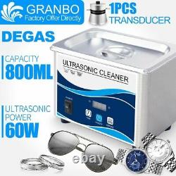 Digital Ultrasonic Cleaner Jewelry Eyeglass Watch Cleaning Control Machine 800ML