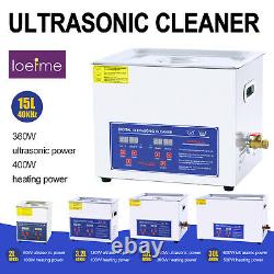 Digital Ultrasonic Cleaner Timer 2L/3.2L/10L/15L/30L Stainless Steel Cotainer UK
