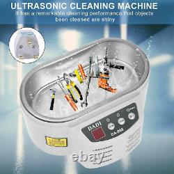 Digital Ultrasonic Cleaner Ultra Sonic Cleaning Bath Jewelry Glasses Portable UK