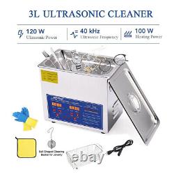 Digital Ultrasonic Cleaning 3L Ultrasonic Cleaner Machine with Heater Timer