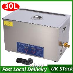 Durable Stainless Ultrasonic Cleaner 30L Digital Cleaning Tank Bath Heater Timer
