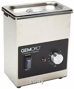 GemOro 1.5PT Next Gen Stainless Steel Ultrasonic Jewelry Cleaner with Basket